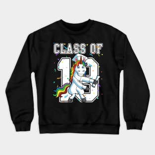 Class of 2019 Graduate Unicorn Flossing Floss Like A Boss Crewneck Sweatshirt